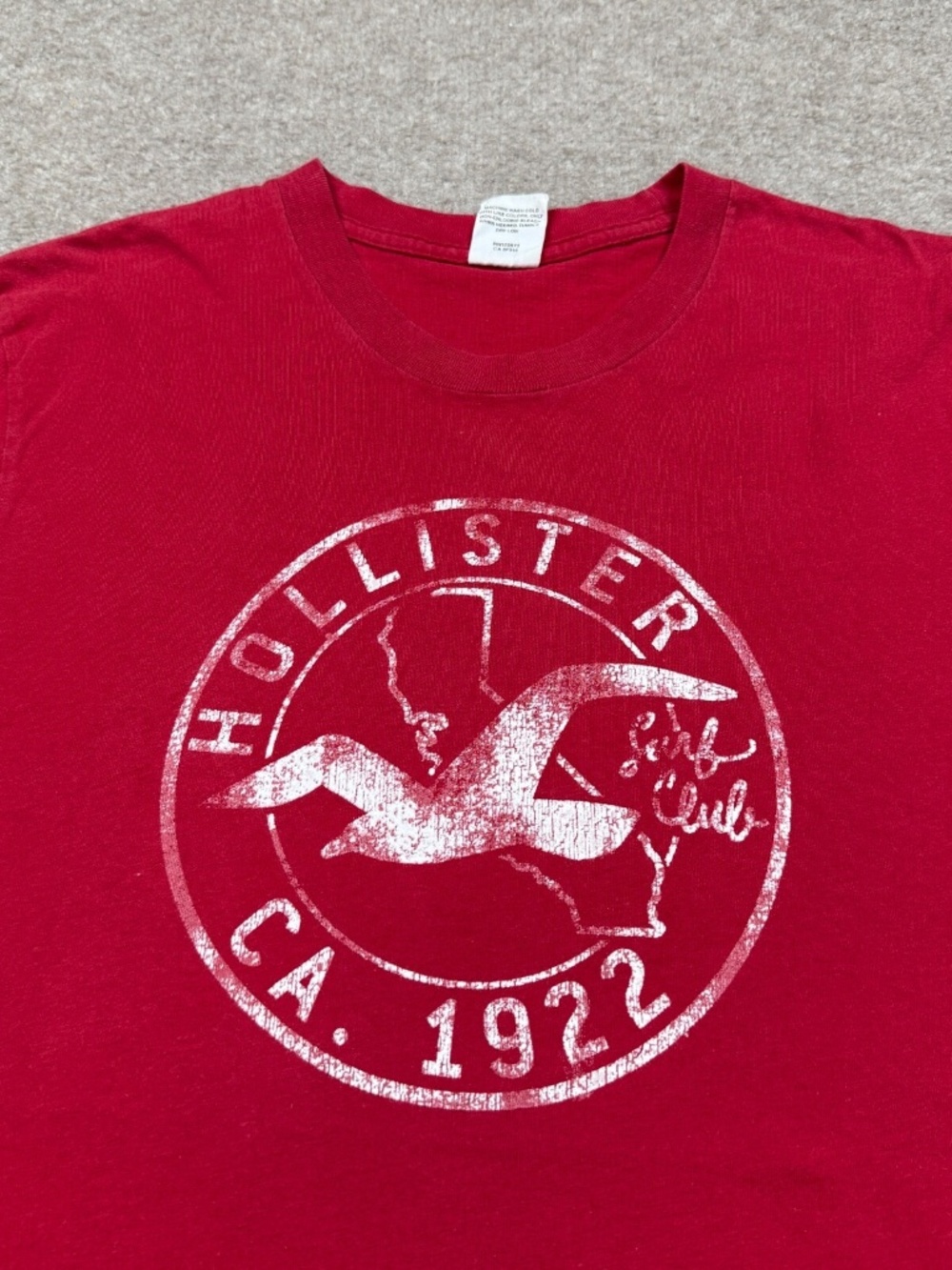 Vintage Hollister T Shirt Mens Size L Red Short Sleeve Crew Neck - Picture 3 of 7